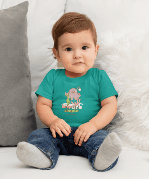 keep life simple round neck 100% cotton t shirt