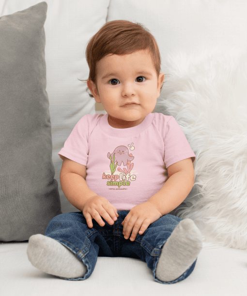 keep life simple round neck 100% cotton t shirt