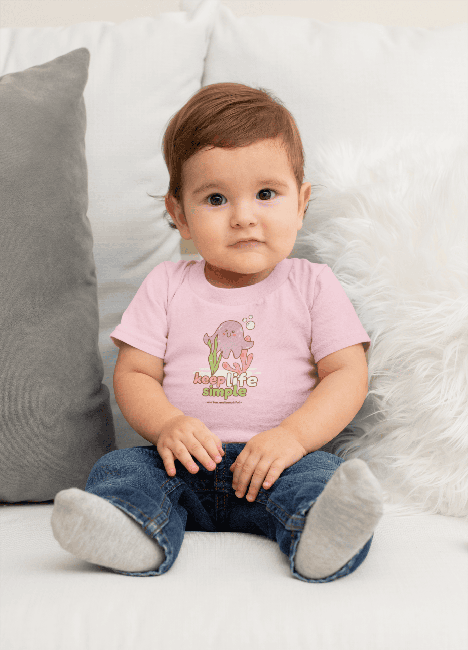 keep life simple round neck 100% cotton t shirt