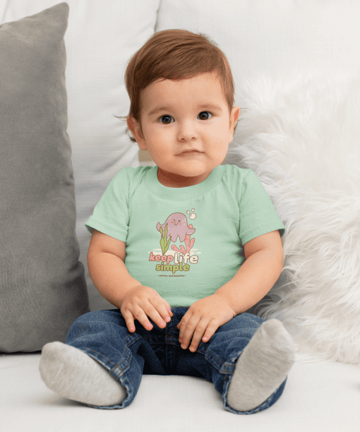 keep life simple round neck 100% cotton t shirt