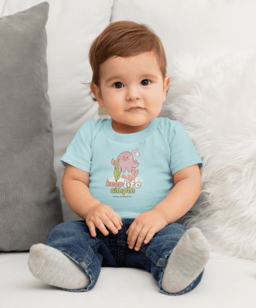 keep life simple round neck 100% cotton t shirt