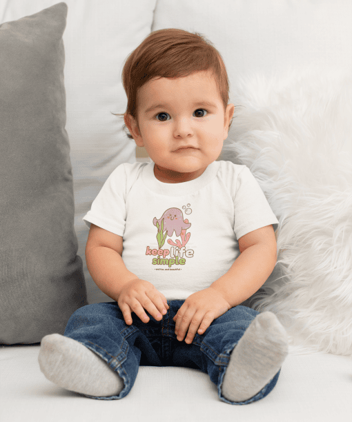 keep life simple round neck 100% cotton t shirt