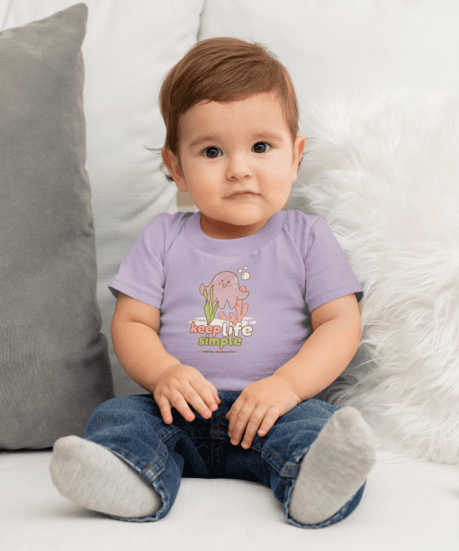 keep life simple round neck 100% cotton t shirt