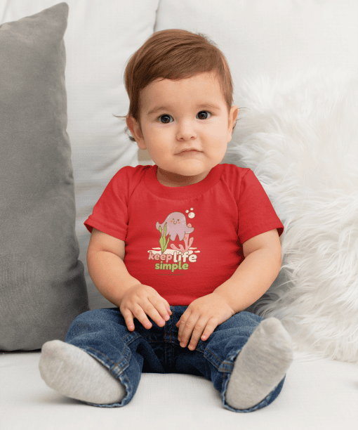 keep life simple round neck 100% cotton t shirt