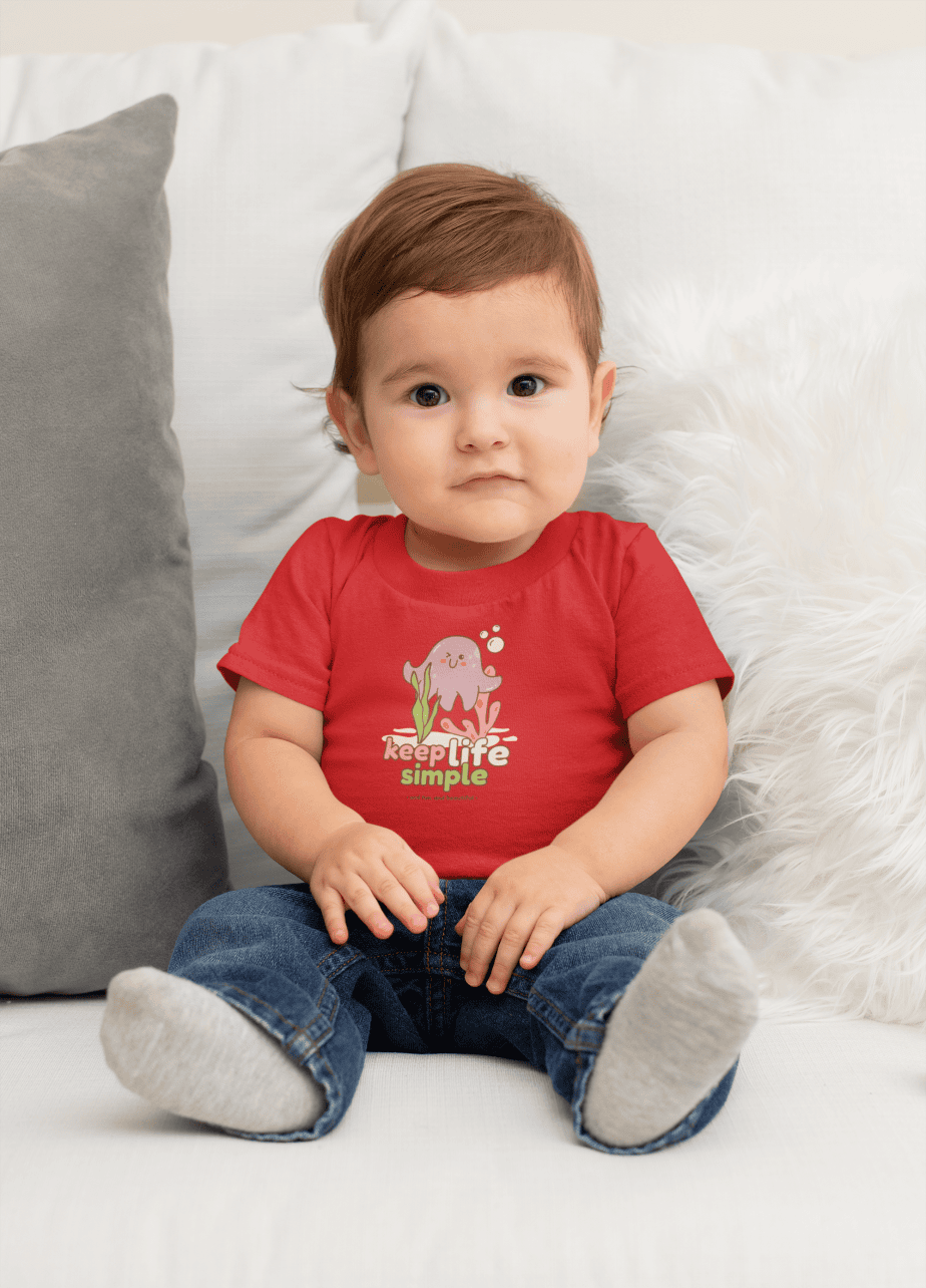 keep life simple round neck 100% cotton t shirt