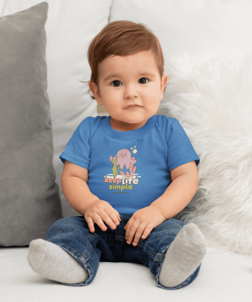 keep life simple round neck 100% cotton t shirt