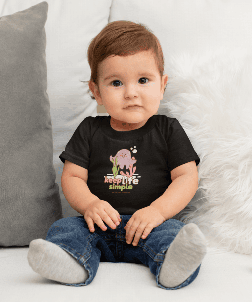 keep life simple round neck 100% cotton t shirt