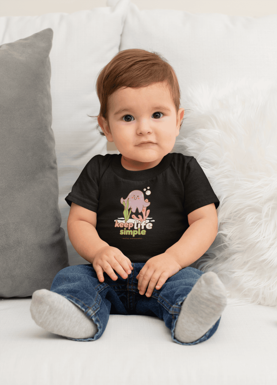 keep life simple round neck 100% cotton t shirt