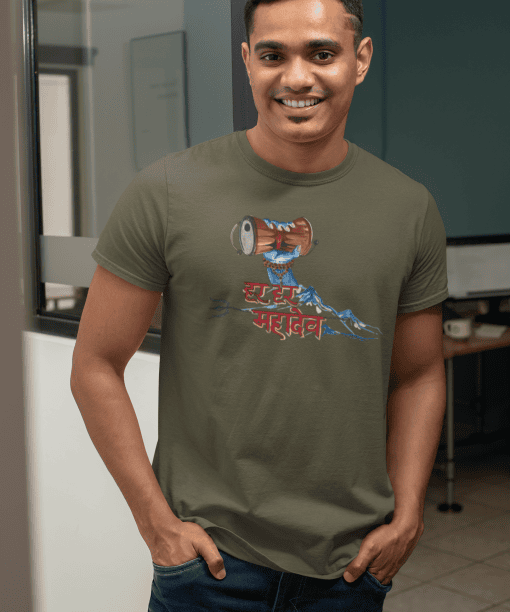 har har mahadev half sleeve unisex cotton t shirt