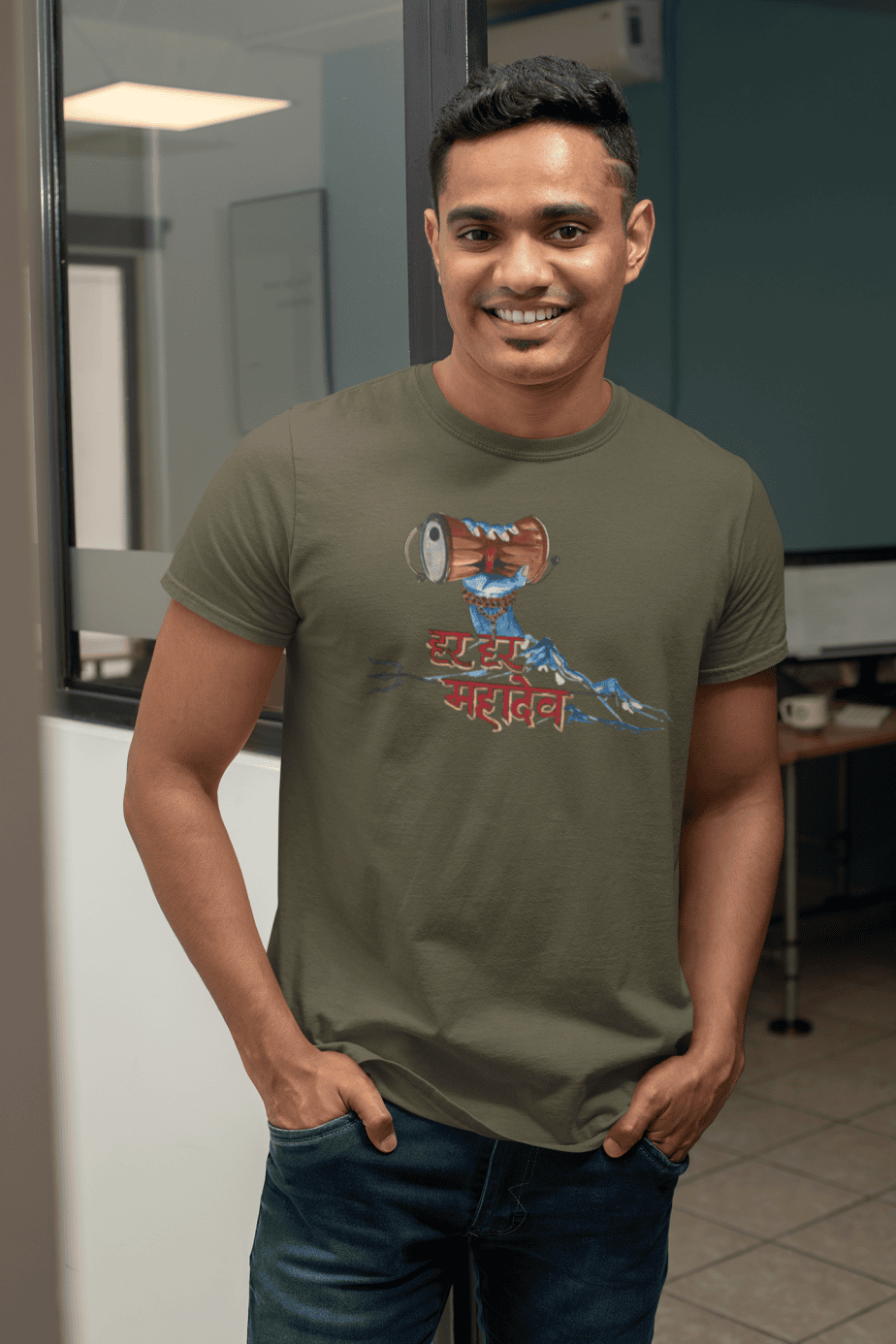 har har mahadev half sleeve unisex cotton t shirt
