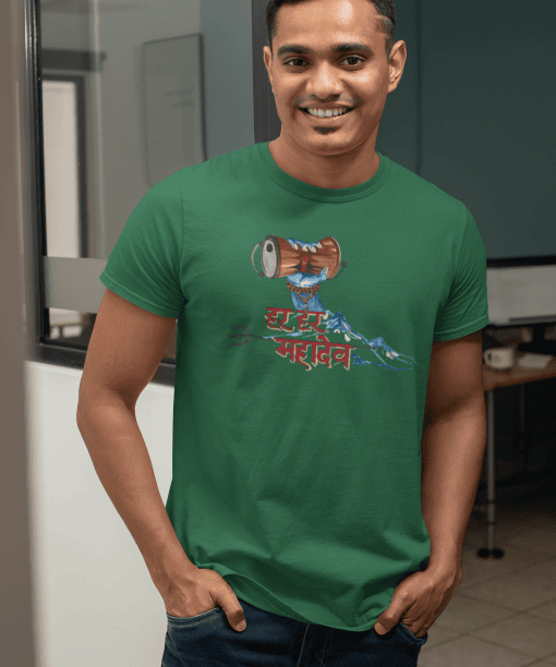 har har mahadev half sleeve unisex cotton t shirt