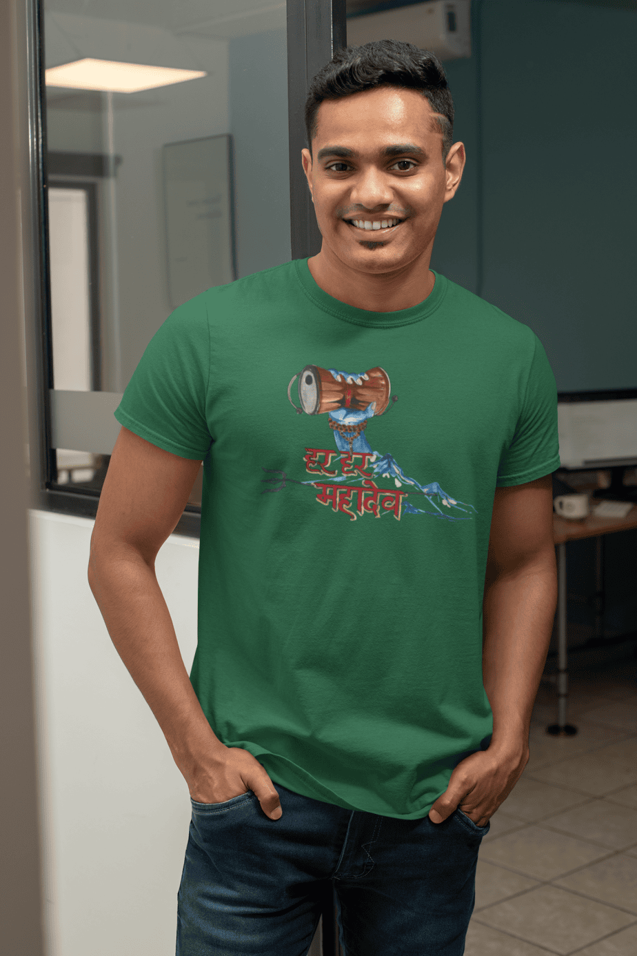 har har mahadev half sleeve unisex cotton t shirt