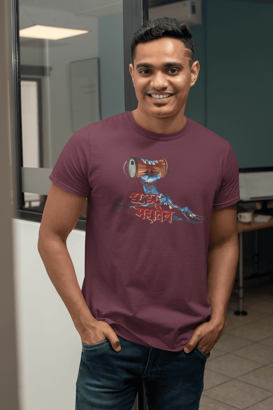 har har mahadev half sleeve unisex cotton t shirt