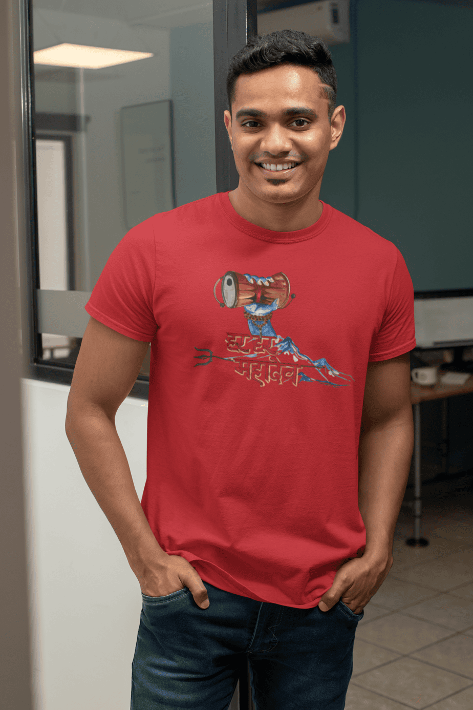 har har mahadev half sleeve unisex cotton t shirt
