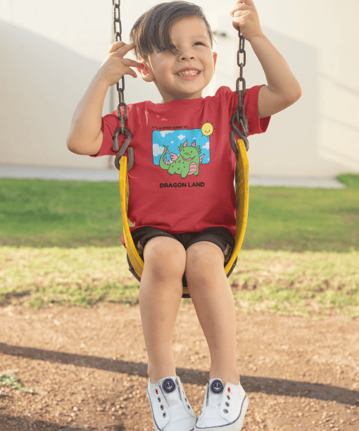 dragon land round neck 100% cotton t shirt