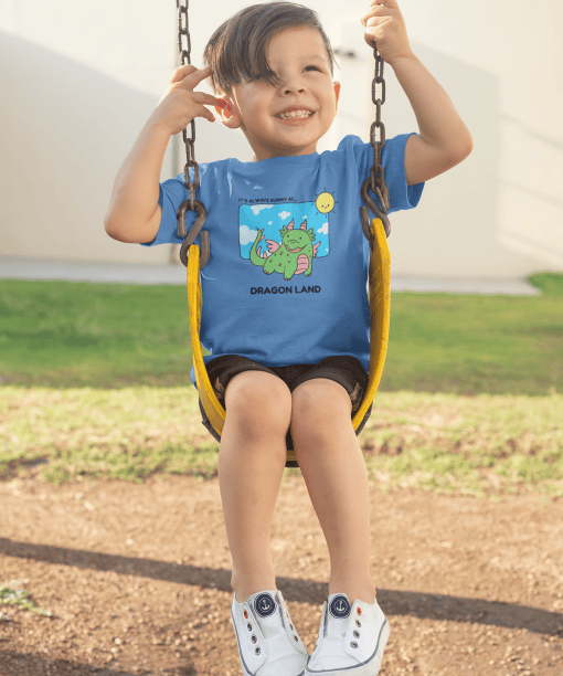 dragon land round neck 100% cotton t shirt