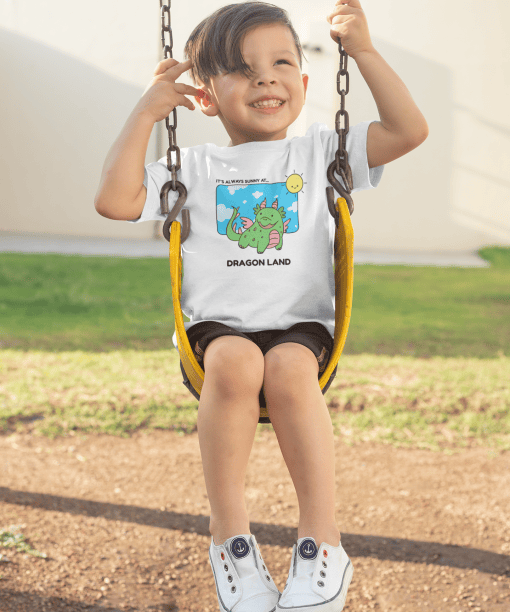 dragon land round neck 100% cotton t shirt