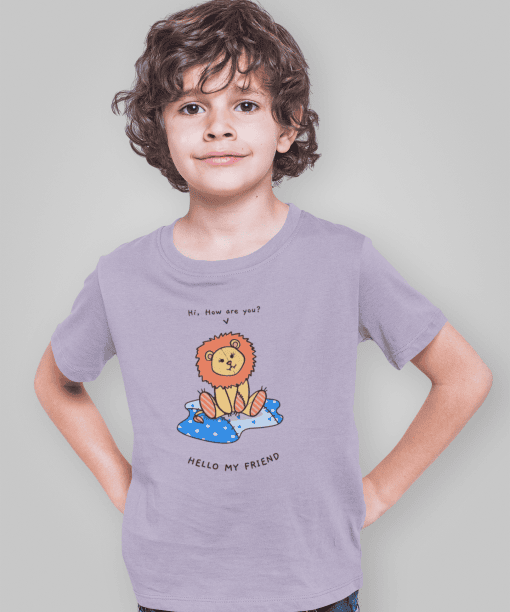 hi how are you round neck 100% cotton t shirt