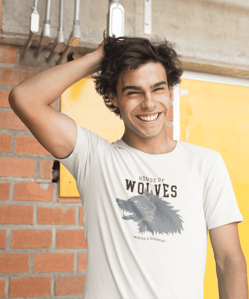house of wolfs half sleeve unisex cotton t shirt