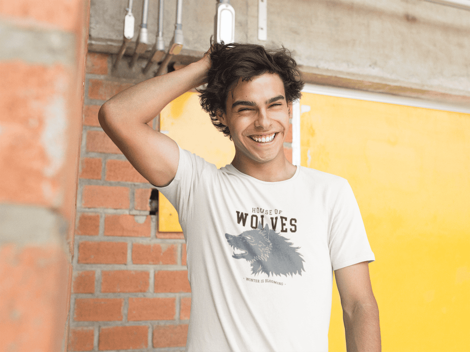 house of wolfs half sleeve unisex cotton t shirt