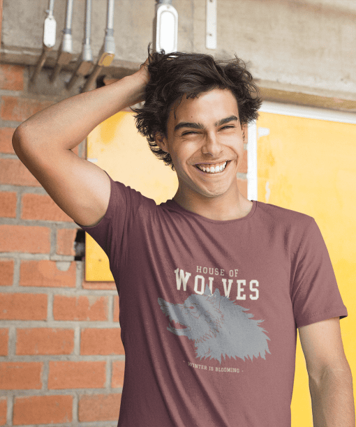 house of wolfs half sleeve unisex cotton t shirt