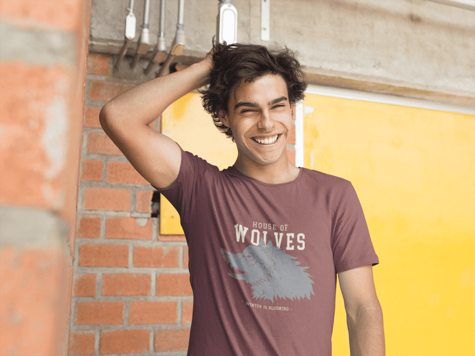 house of wolfs half sleeve unisex cotton t shirt