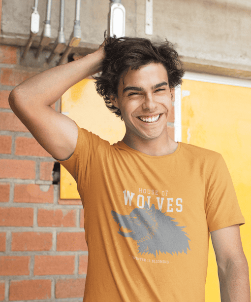 house of wolfs half sleeve unisex cotton t shirt