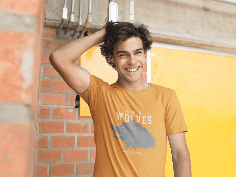 house of wolfs half sleeve unisex cotton t shirt