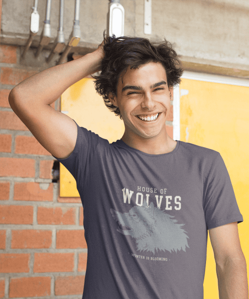house of wolfs half sleeve unisex cotton t shirt