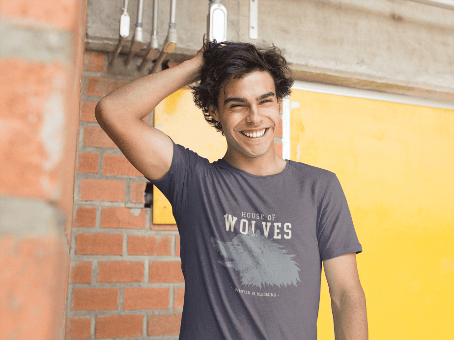 house of wolfs half sleeve unisex cotton t shirt