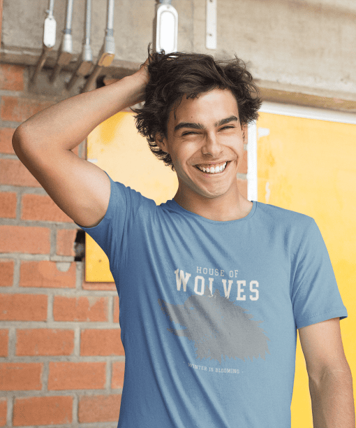 house of wolfs half sleeve unisex cotton t shirt