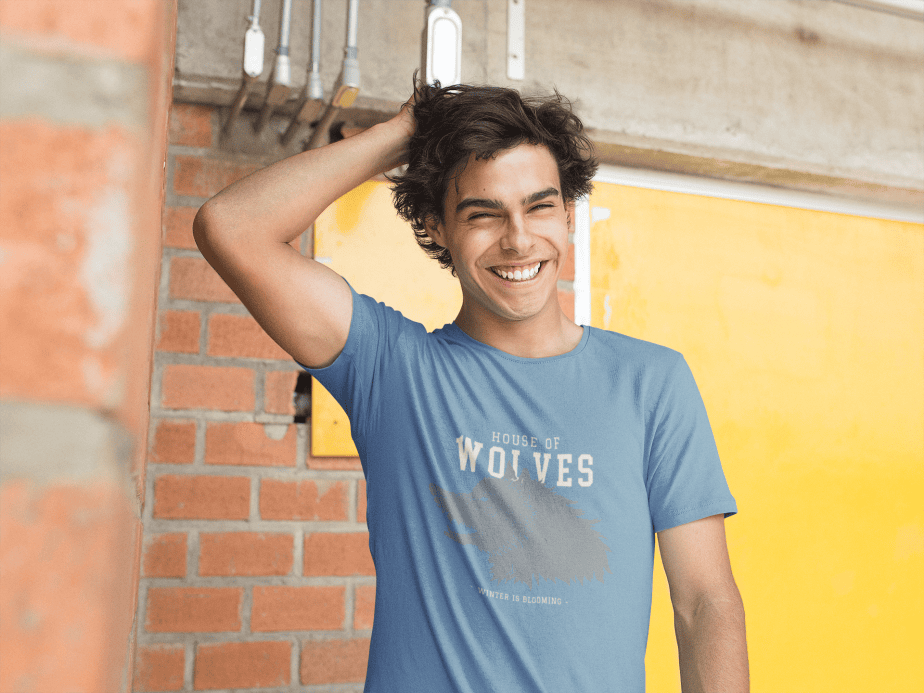 house of wolfs half sleeve unisex cotton t shirt