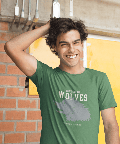 house of wolfs half sleeve unisex cotton t shirt