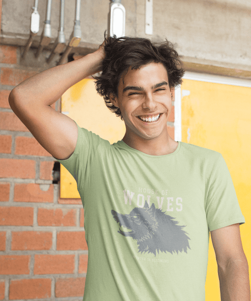 house of wolfs half sleeve unisex cotton t shirt