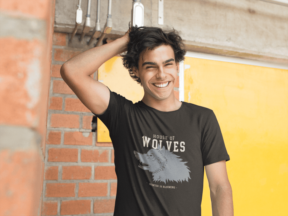 house of wolfs half sleeve unisex cotton t shirt