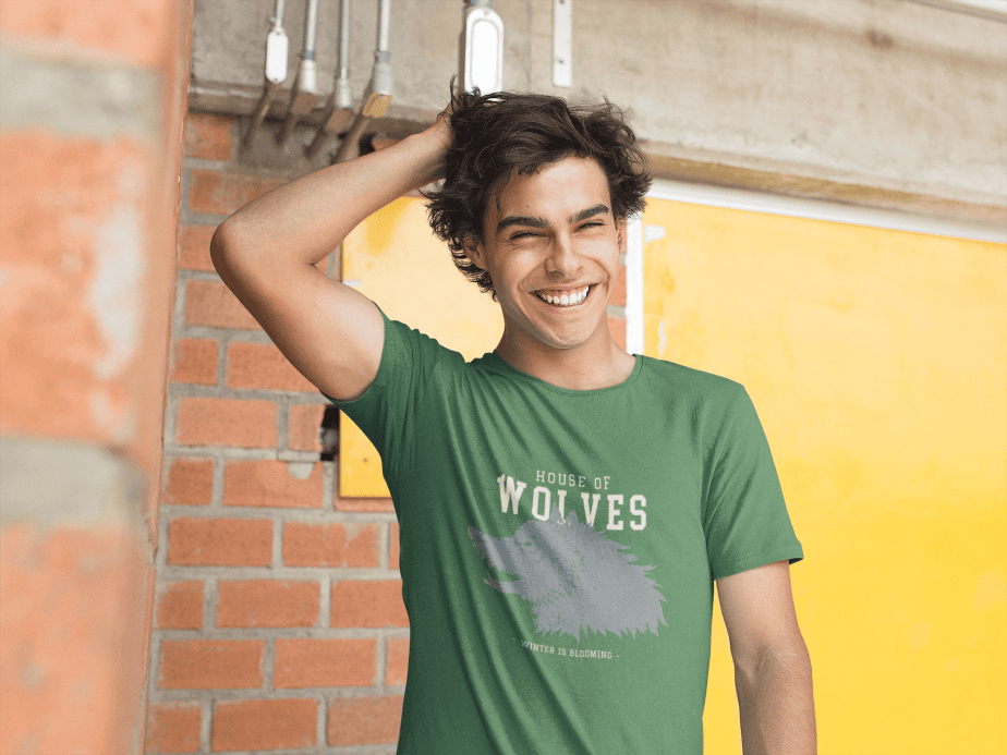house of wolfs half sleeve unisex cotton t shirt