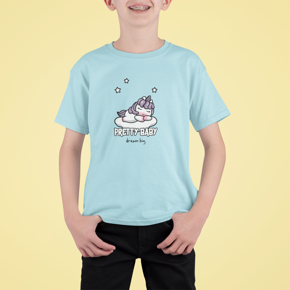 pretty baby dream big round neck 100% cotton t shirt