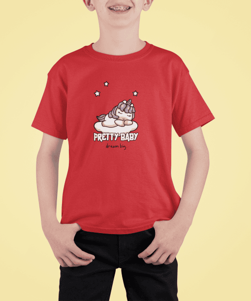 pretty baby dream big round neck 100% cotton t shirt