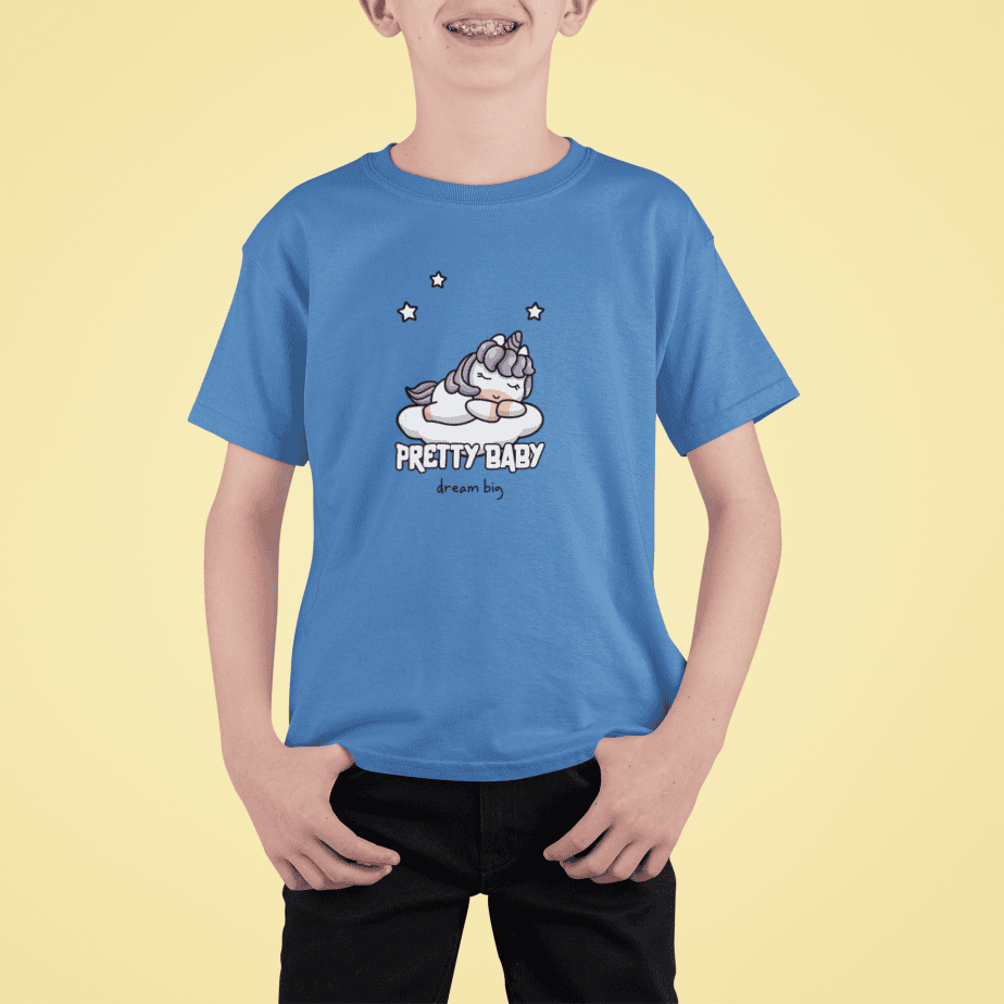 pretty baby dream big round neck 100% cotton t shirt