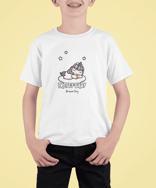 pretty baby dream big round neck 100% cotton t shirt