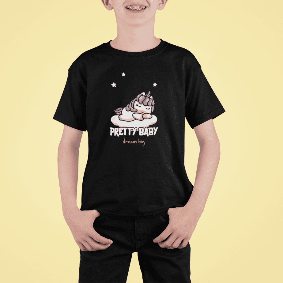 pretty baby dream big round neck 100% cotton t shirt