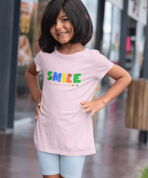 smile it’s always a good day to start again round neck 100% cotton t shirt