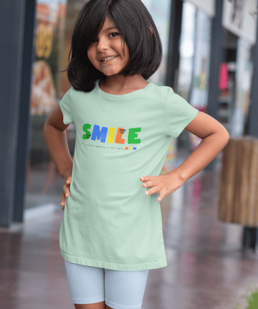 smile it’s always a good day to start again round neck 100% cotton t shirt