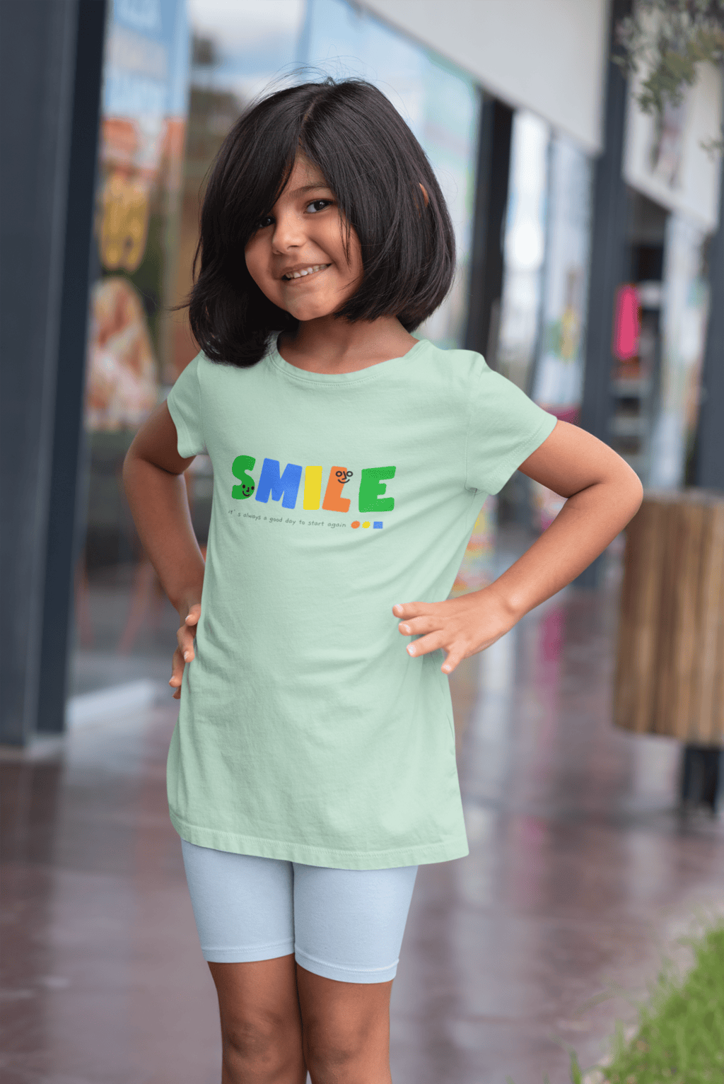 smile it’s always a good day to start again round neck 100% cotton t shirt