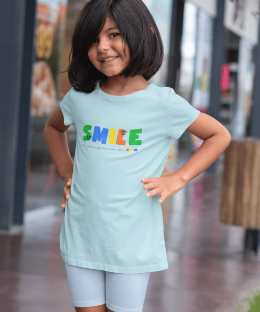 smile it’s always a good day to start again round neck 100% cotton t shirt