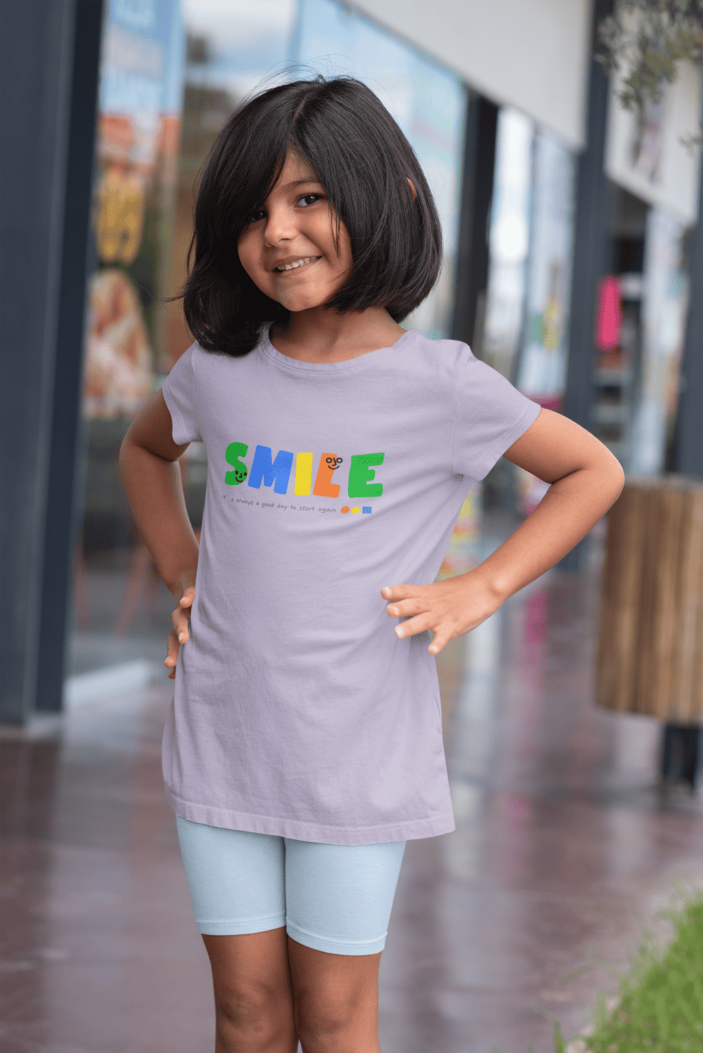 smile it’s always a good day to start again round neck 100% cotton t shirt