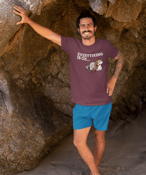 everything is ok half sleeve unisex cotton t shirt