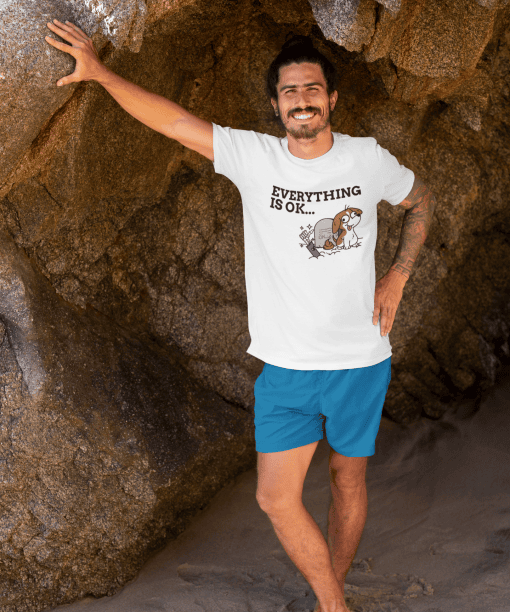 everything is ok half sleeve unisex cotton t shirt