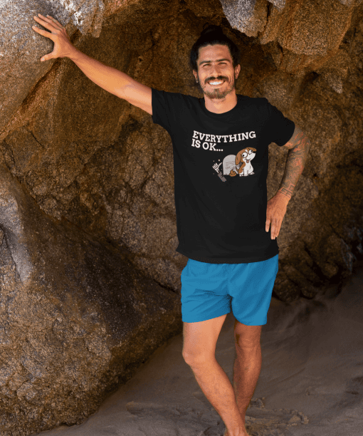 everything is ok half sleeve unisex cotton t shirt