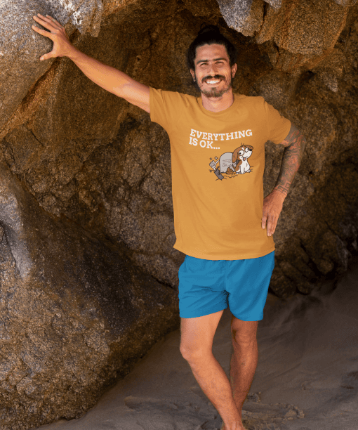 everything is ok half sleeve unisex cotton t shirt